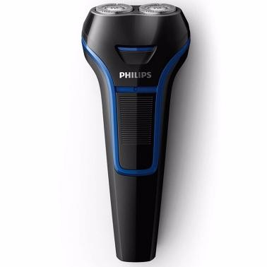 飛利浦（PHILIPS）電動剃須刀充電式男士刮胡刀胡須刀剃胡刀雙刀頭水洗干濕兩用 航海藍S100/02-經(jīng)典標(biāo)準(zhǔn)型