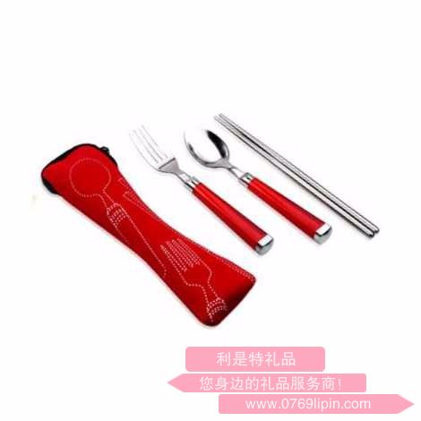 布袋（塑料柄）三件套餐具 LMD-BD-006