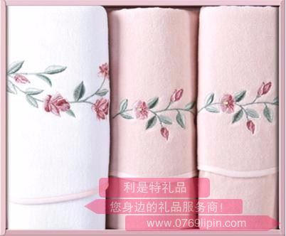 花之語(yǔ) 浴巾1條+毛巾2條組合套裝