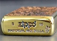 唐草之Zippo在側(cè)-燒金色系列 打火機 ZBT-3-20a