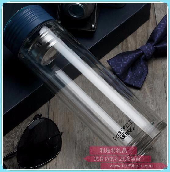 360ml雙層時尚玻璃杯 0709
