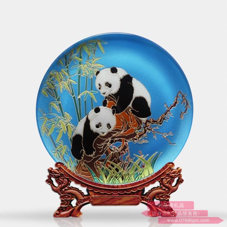 國寶熊貓(鏡面線雕）