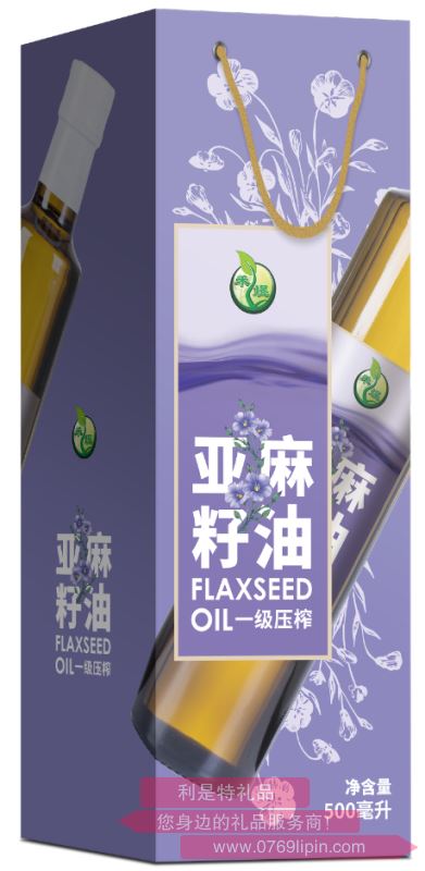 禾煜一級(jí)壓榨亞麻籽油單瓶裝禮盒500ml