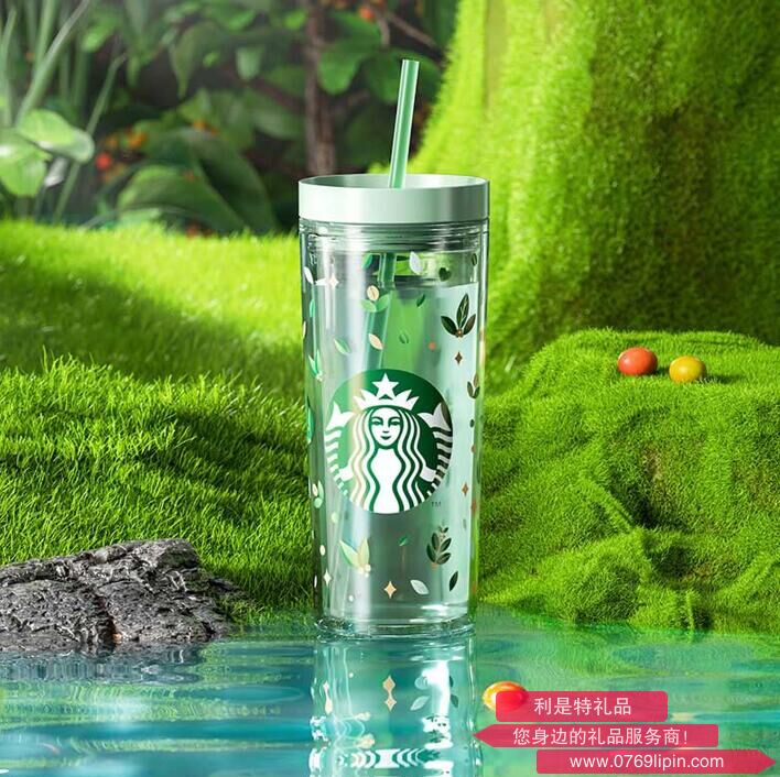 星巴克綠野秘境款清透吸管杯