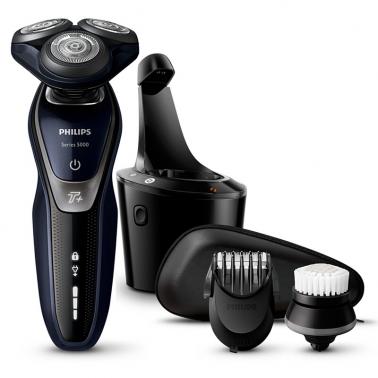 飛利浦(PHILIPS)電動剃須刀充電式男士刮胡刀胡須刀剃胡刀三刀頭水洗干濕兩用 黑色金屬鉻S5570.jpg 飛利浦(PHILIPS)電動剃須刀充電式男士刮胡刀胡須刀剃胡刀三刀頭水洗干濕兩用 黑色金屬鉻S5570.jpg