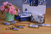 青花瓷組合套裝(青花瓷筆+青花瓷名片盒+青花瓷書簽+青花瓷鑰匙扣)