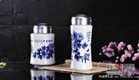 花開(kāi)富貴保溫杯茶葉罐兩件套