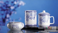 錦上添花臺(tái)面杯筆筒煙灰缸三件套