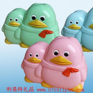 雙企鵝皂盒