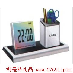 七彩萬年歷筆筒