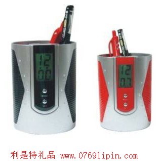 時計筆筒
