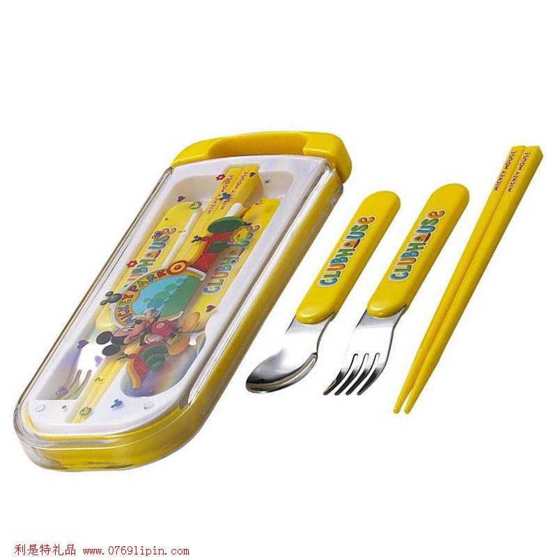米奇Q款提手餐具組
