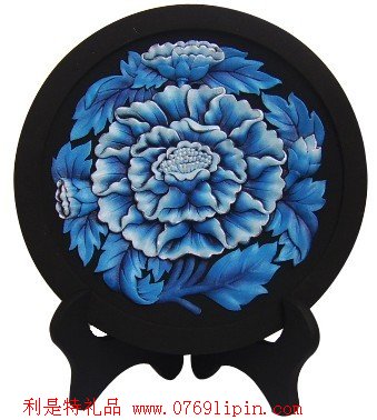 炭雕-藍(lán)芙蓉