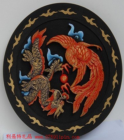 炭雕-龍鳳呈祥