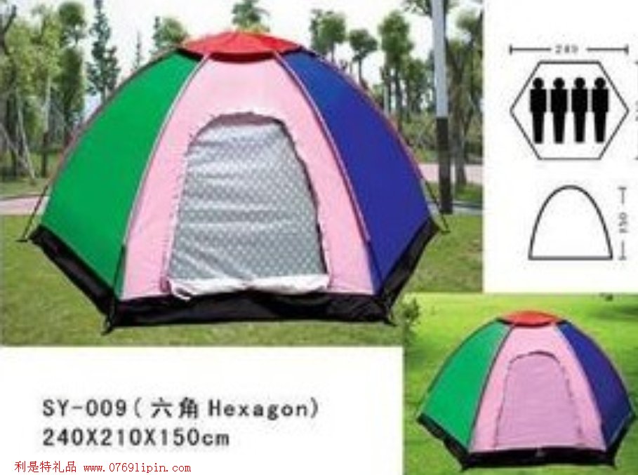SM-009六角四人單層帳篷