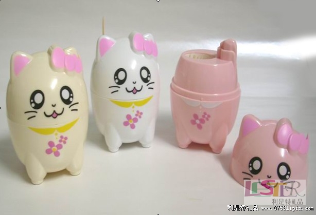 kitty自動牙簽瓶