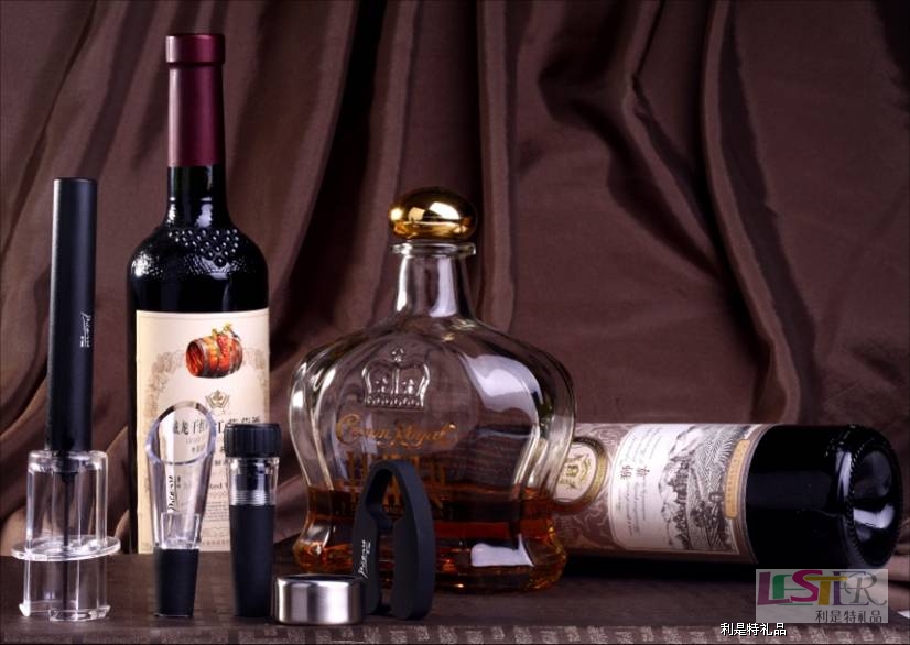 拉菲ABS氣壓開瓶器+倒酒器+真空酒塞+止酒環(huán)+ABS割錫箔紙刀